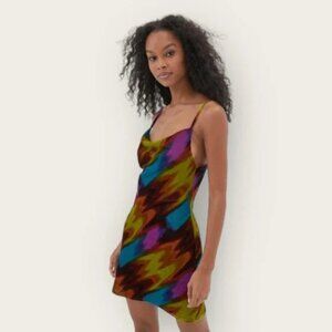 Urban Outfitters Velvet Mallory Slip Dress | XS Y2K Mini Cowl Party Rave